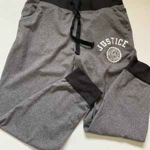 Girls justice joggers size 10.